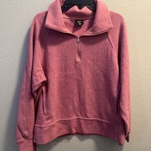 NIKE Hyper Naturals Dessert Berry Pink 1/2-Zip Pullover Sweater Size Small